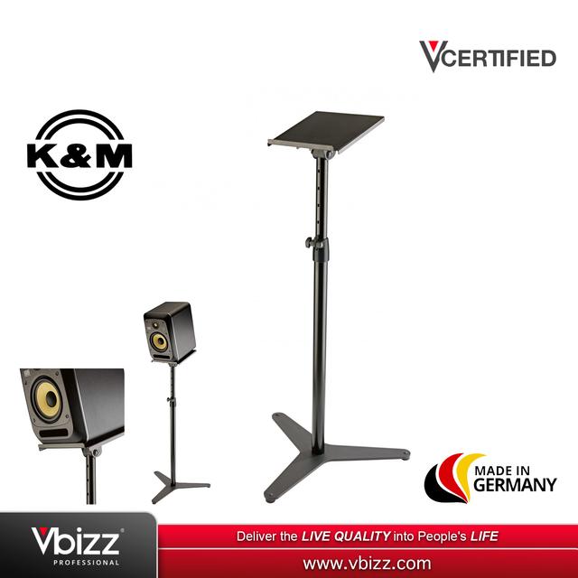 product-image-K&M 26754-000-55 Studio Monitor Stand With Tiltable Tray and Metal Tripod Base